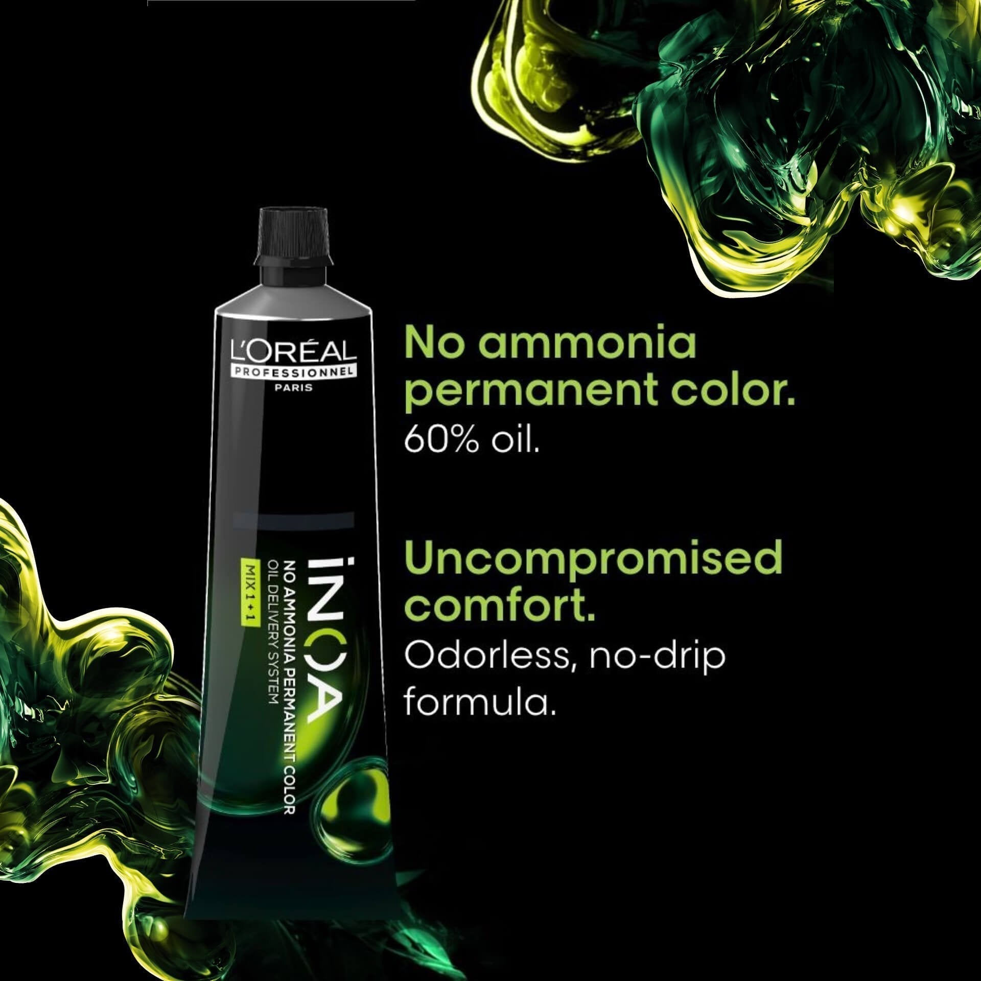 L'Oreal Professionnel Paris - 8.21 Light Irisdescent Ash Blonde - Inoa Ammonia Free Permanent Colour - Mix 1:1 - (60g)