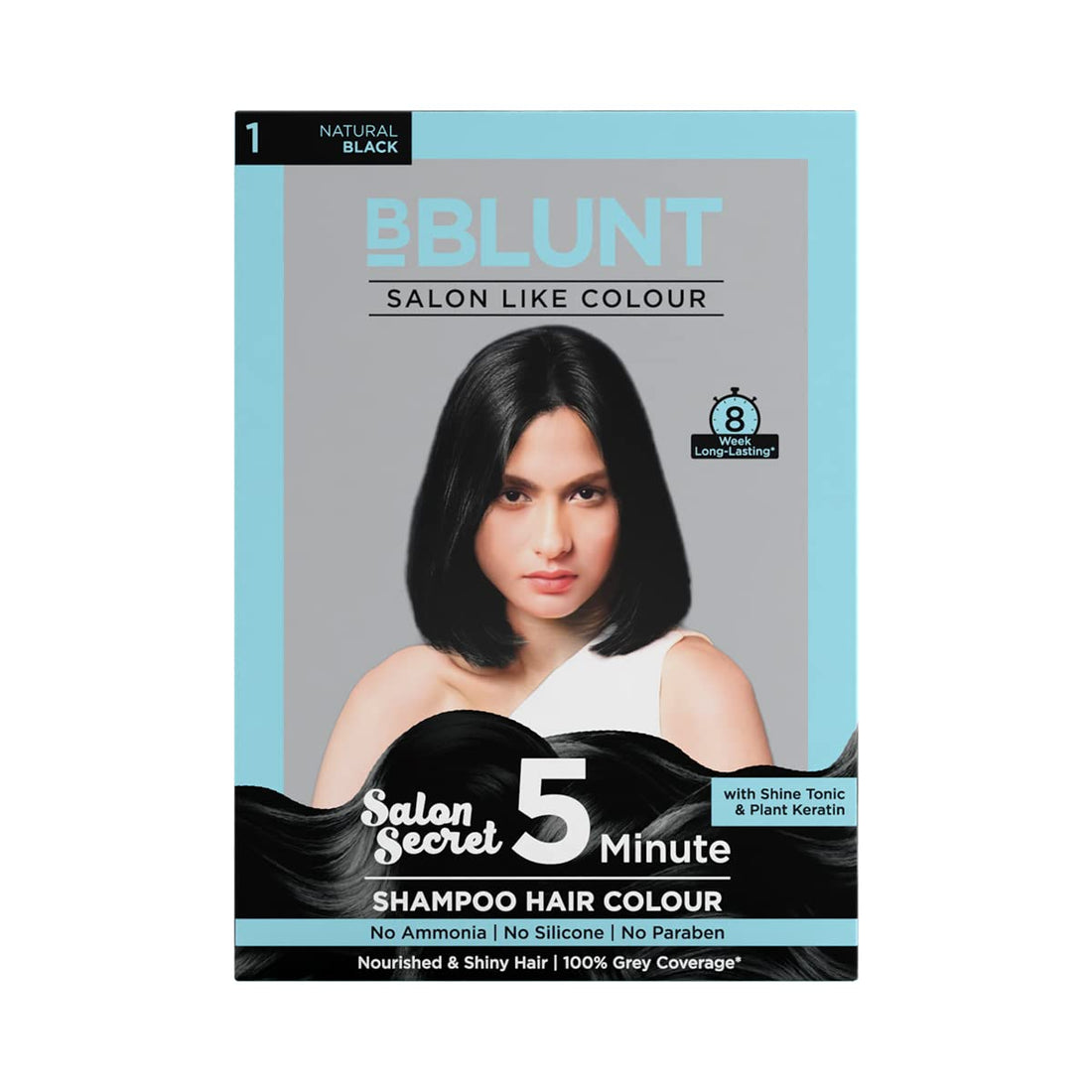 BBlunt 5 Min Hair Color Natural Black No.1 - House of Ateeq
