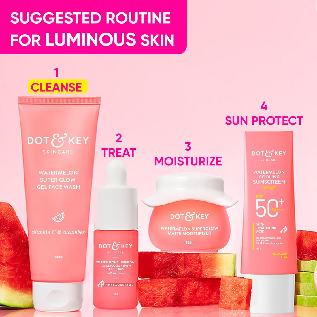 Dot & Key Watermelon Super Glow Gel Face Wash ingredients list
