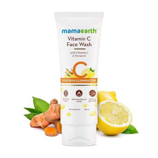 Mamaearth Face Wash with Vitamin C and Turmeric for Radiant Skin
