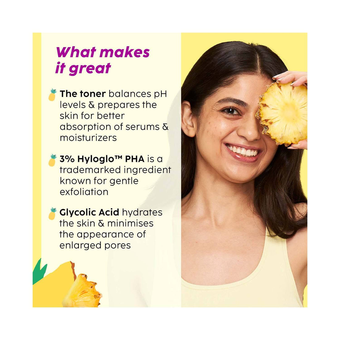 Plix Pineapple Exfoliating Fruity Toner for Smooth, Refined Skin, 150ml