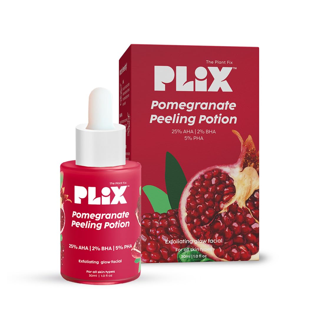 Plix Pomegranate Peeling Potion for Smooth, Tan-Free Glowing Skin, 30ml