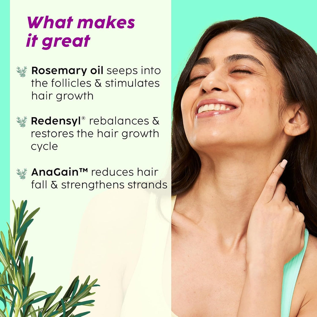 Plix Rosemary Advanced Hair Growth Serum | Reduces Hair Fall & Promotes Hair Growth, 30ml