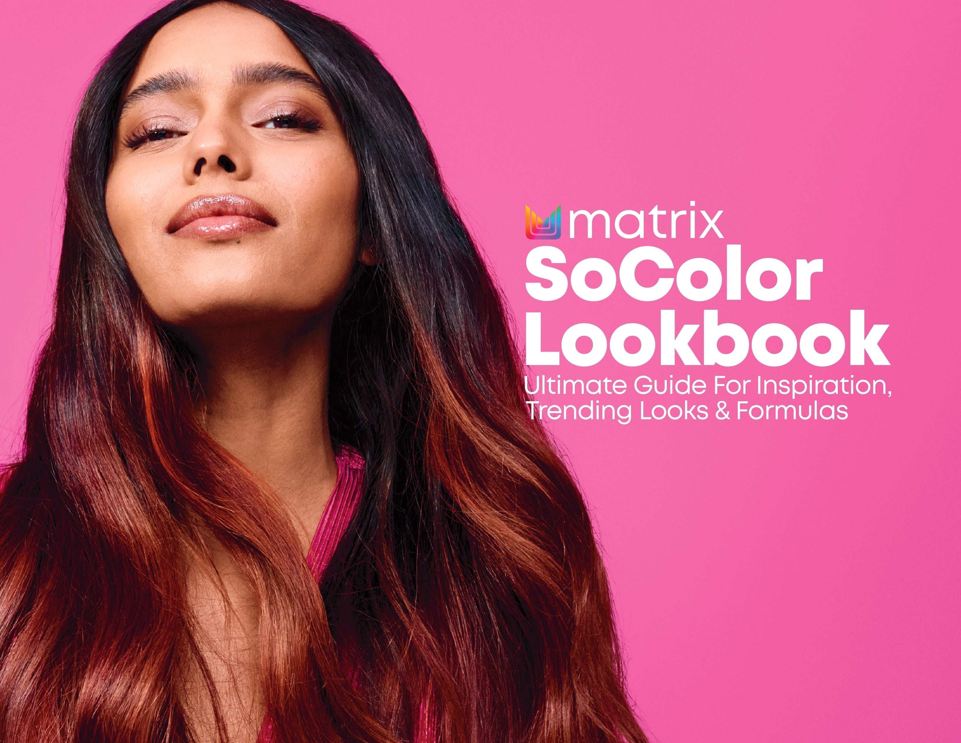 Shiny, even-toned hair result after Matrix SoColor application