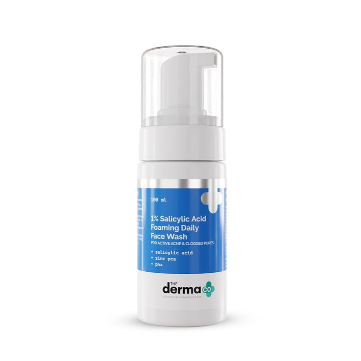 The Derma Co 1% Salicylic Acid Foaming Daily Face Wash 100ml - House of Ateeq